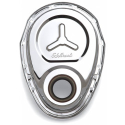 Chromowana osłona rozrządu Chevrolet - Edelbrock