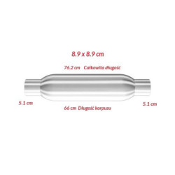 Nierdzewny Tłumik MagnaFlow  18144 2"/2" 51mm / 51mm 