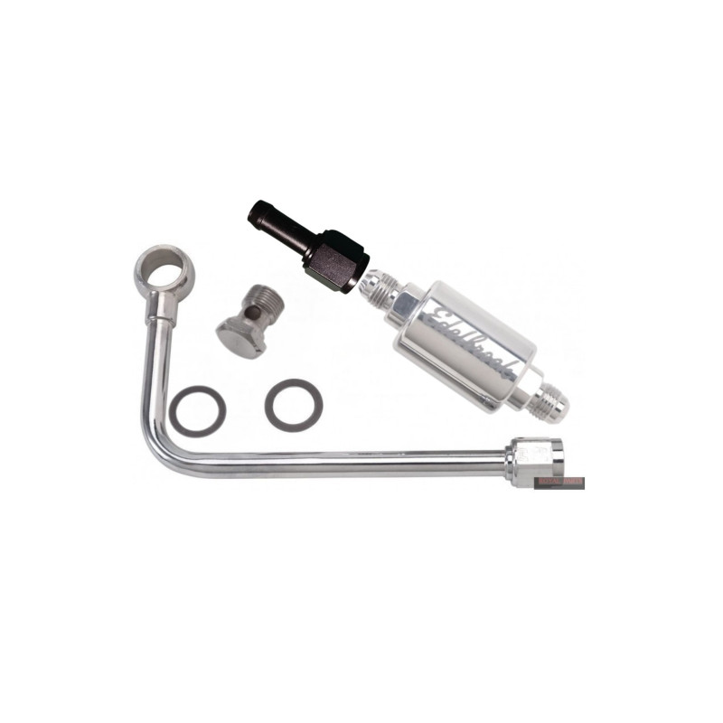 Przewód paliwa z filtrem paliwa Edelbrock.