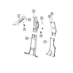 Zaślepka słupka C. 1SJ08DX9AA MOPAR