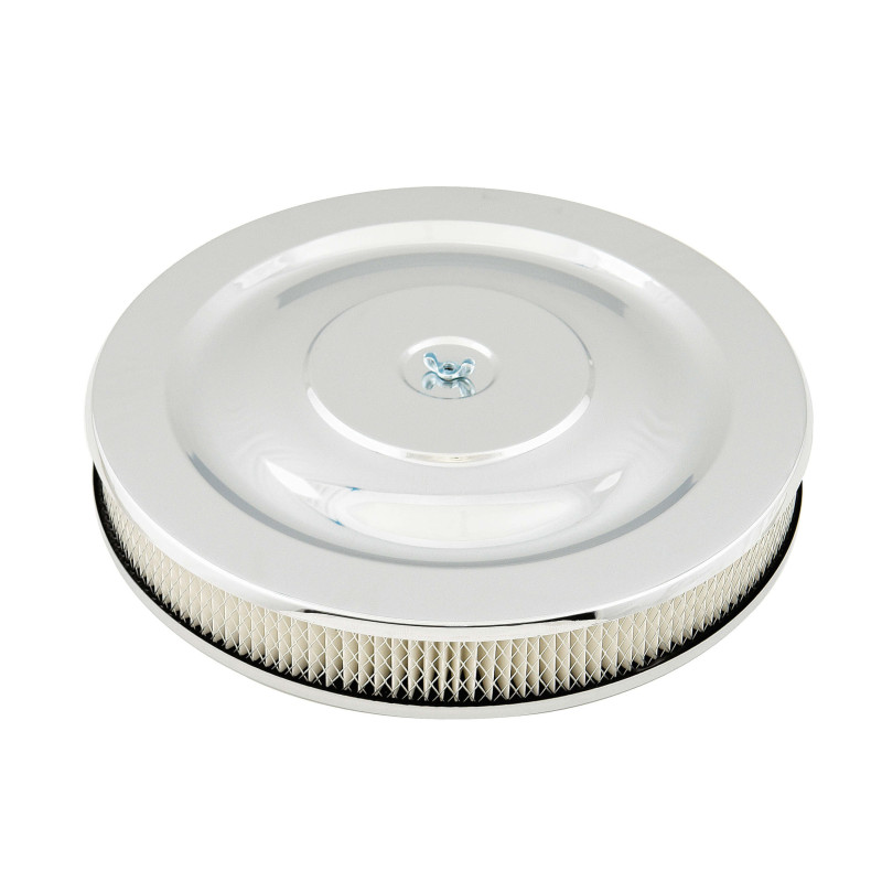 Niski filtr powietrza  chromowany  14"